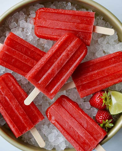 Strawberry Margarita Popsicles