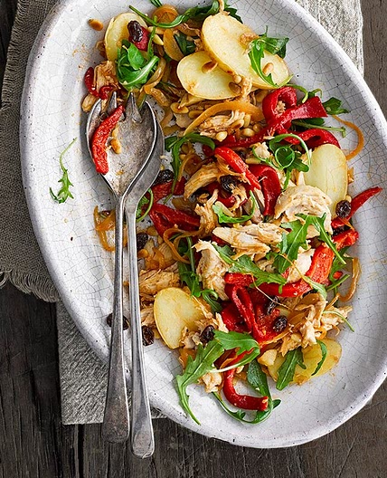 Catalan roast chicken, potato and pepper salad
