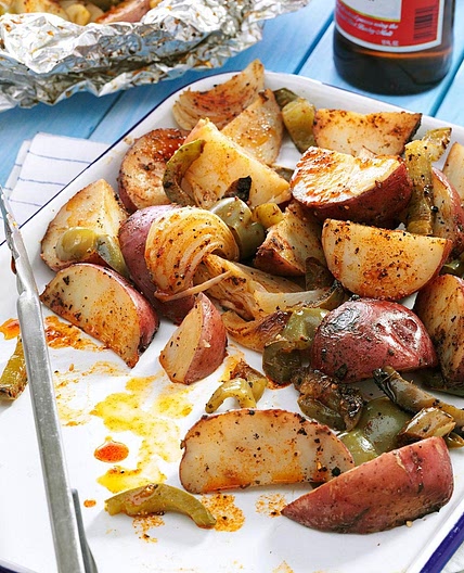 Grilled Potatoes & Peppers