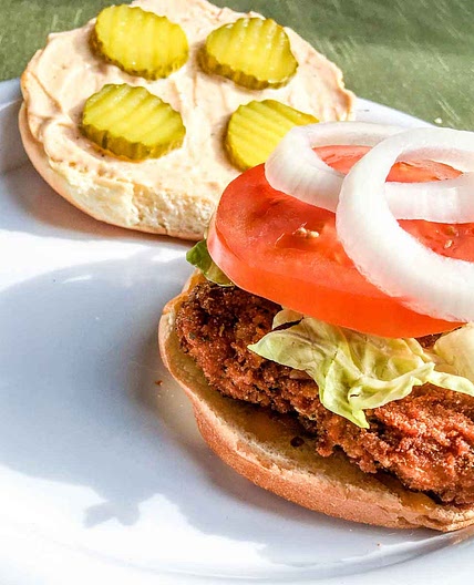 Air Fryer Spicy Chicken Sandwiches
