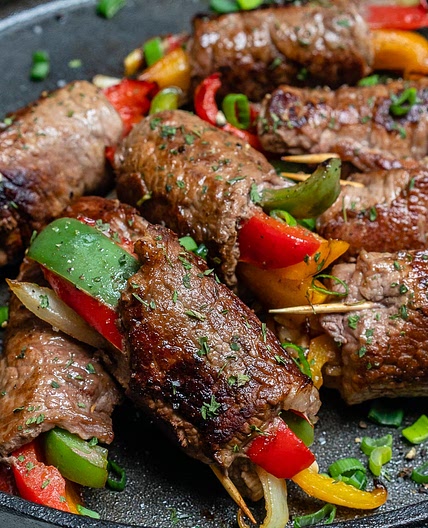 Steak Fajita Roll-Ups for Clean Eats