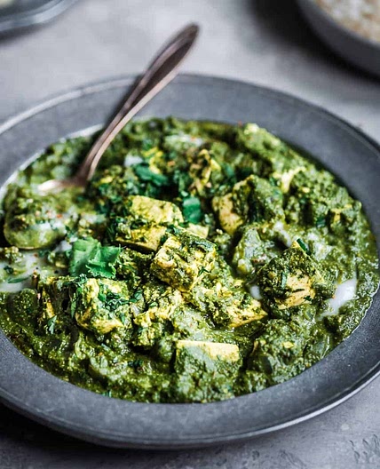 Vegan Palak Paneer with Tofu