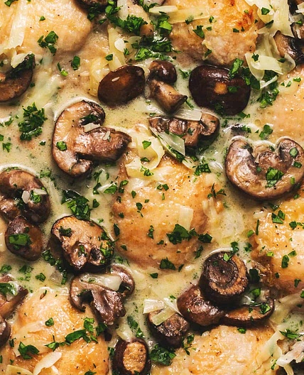 Creamy Mushroom Garlic Chicken