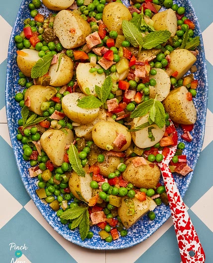 Pea, Pickle and Bacon Potato Salad | Slimming & Weight Watchers Friendly