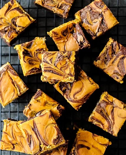 Pumpkin Cheesecake Swirl Brownies