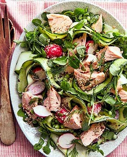 Garden salmon salad