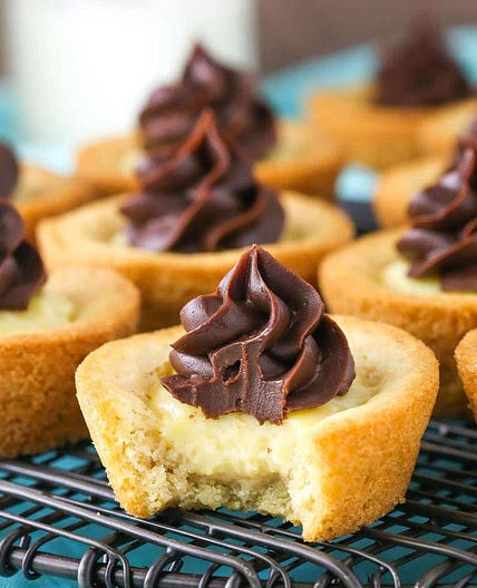 Boston Cream Pie Cookie Cups