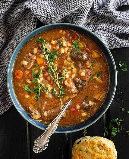 Instant Pot Beef Barley Soup