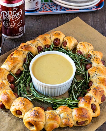 Pigs in a Blanket Wreath