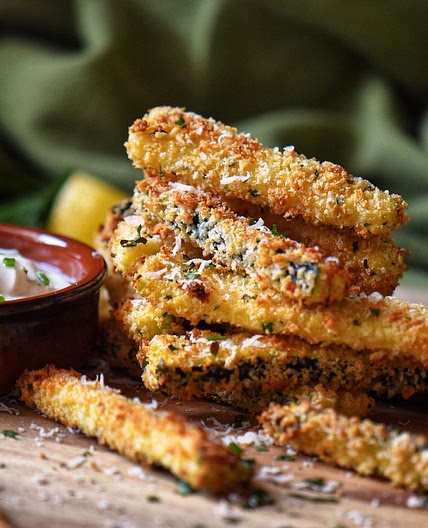 Baked Zucchini Sticks (Oven or Air Fryer)