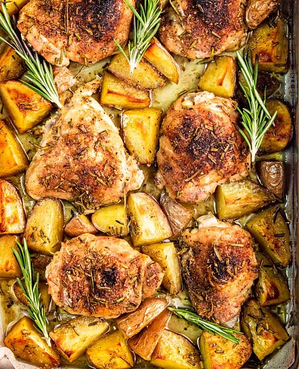 Sheet Pan Rosemary Chicken And Potatoes