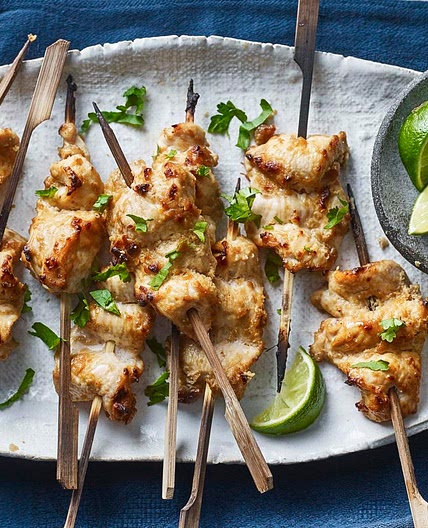 Chicken satay skewers