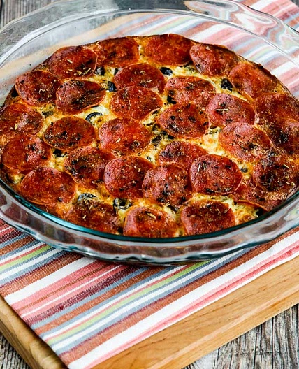 Pepperoni Pizza Keto Crustless Quiche