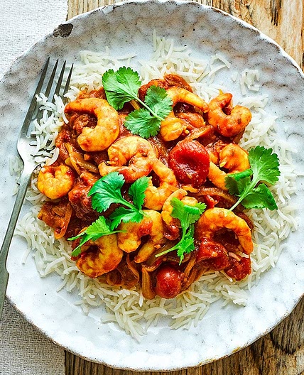 Tamarind prawn curry