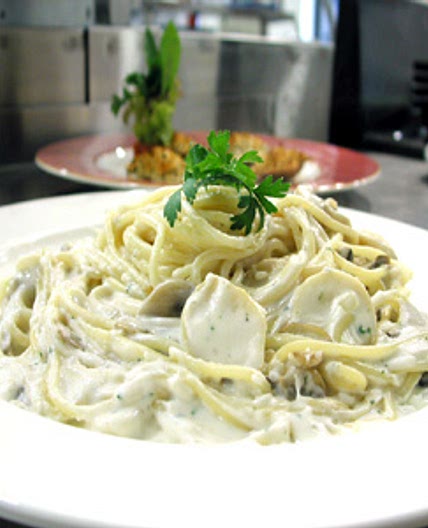 버섯크림스파게티