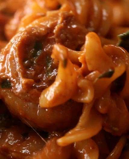 Creamy Tomato Shrimp Rotini Pasta Recipe by Tasty