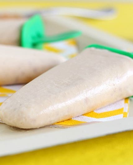 No Sugar Added Peanut Butter Banana Popsicles
