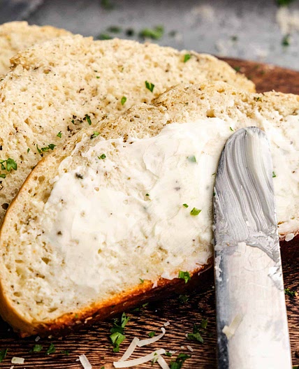 Rustic Garlic Parmesan Herb Bread