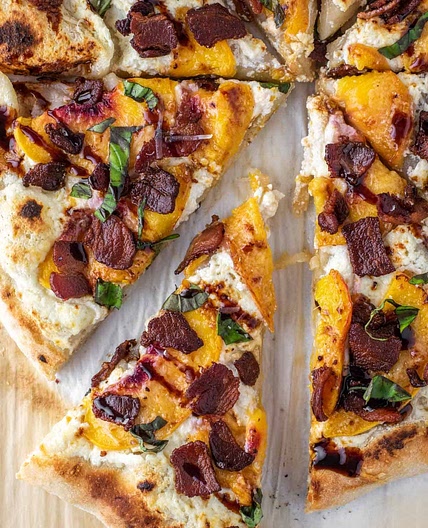 Peach Ricotta Pizza