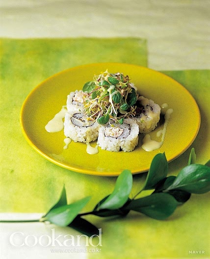 새싹채소로 만든 샐러드 김밥 만드는 법