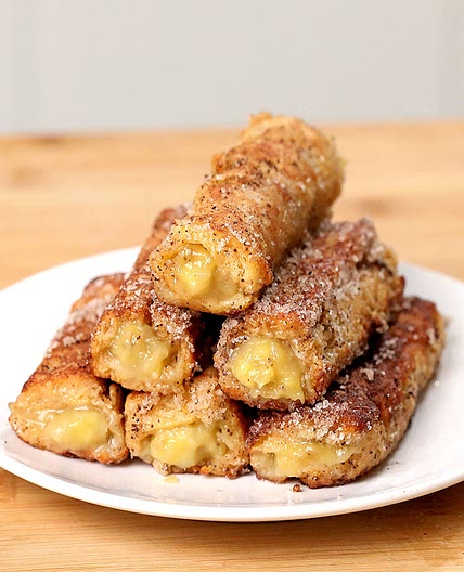 Banana French Toast Roll Ups