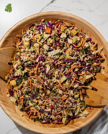 Thai Chopped Salad (With Peanut Dressing!)