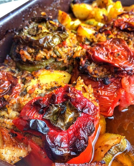 The Best Authentic Greek Stuffed Tomatoes and Peppers-Gemista