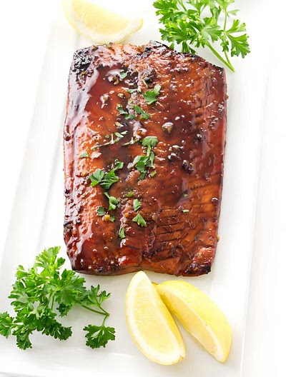 Bourbon-Glazed Salmon Fillet