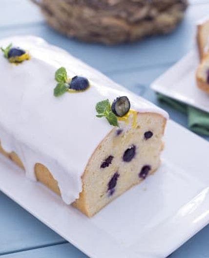 Poundcake al limone e mirtilli