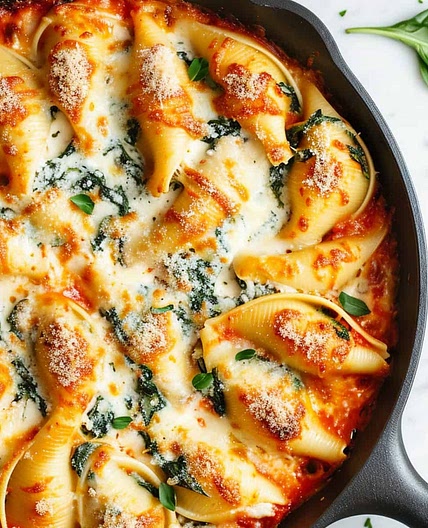 Easy Spinach & Ricotta Stuffed Shells