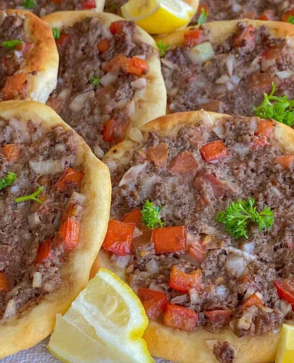 Lahme Bi Ajeen (Lebanese Open Face Meat Pies)