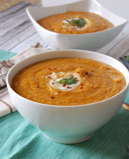 Moroccan Carrot Red Lentil Soup