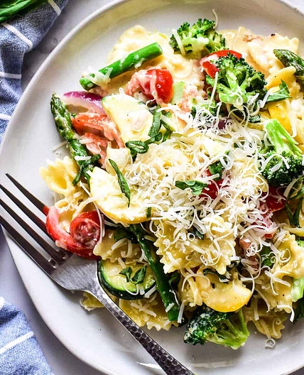 Alfredo Pasta Primavera