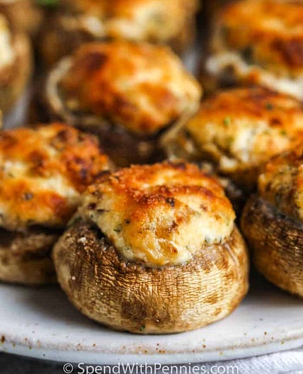 Air Fryer Stuffed Mushrooms