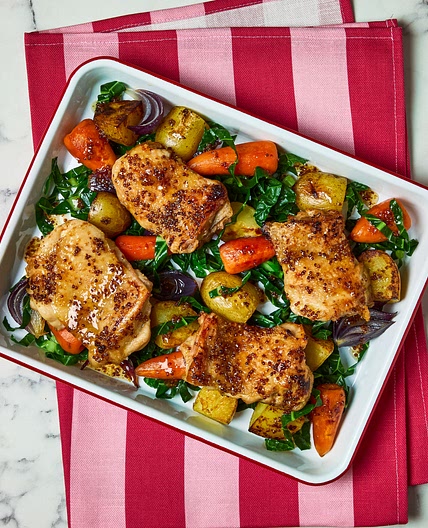 One Tray Honey Mustard Chicken Bake