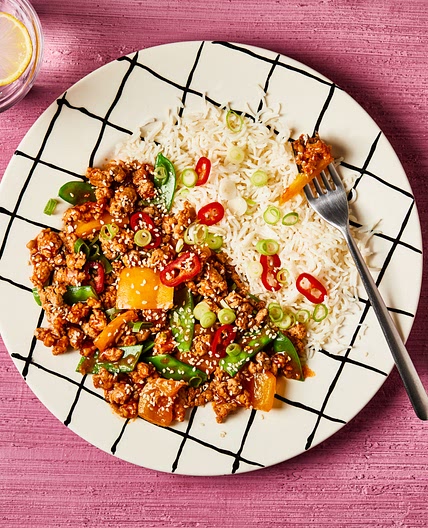 Chinese-Style Sweet & Sticky Pork With Rice