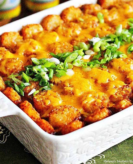 Barbecue Beef Tater Tot Casserole