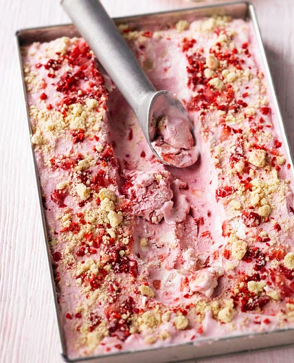 Strawberry shortbread frozen yogurt