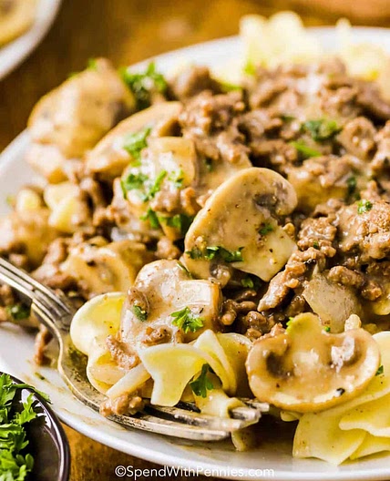 Ground Beef Stroganoff