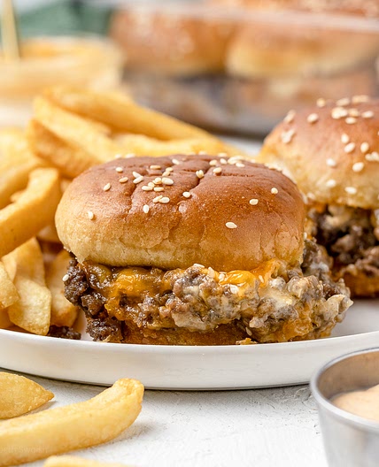 Cheesy Ground Beef Sliders