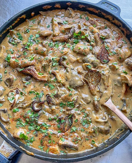 Herby Mushroom Stroganoff