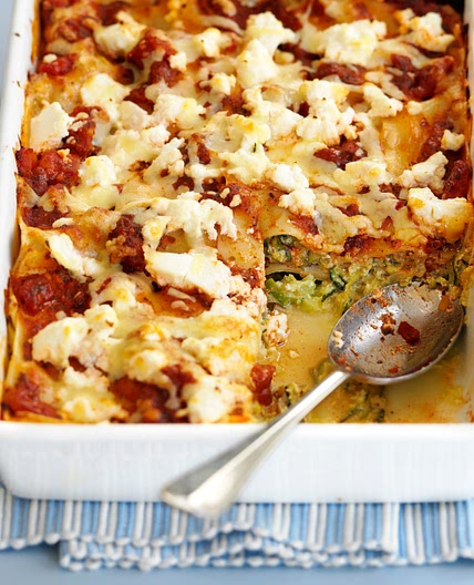 Creamy courgette lasagne