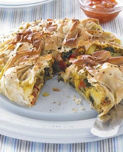 Bombay potato & spinach pies