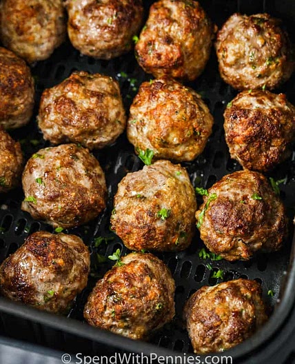 Juicy Air Fryer Meatballs