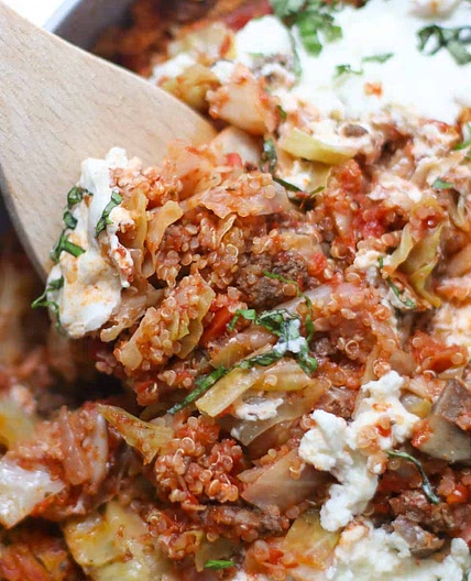 Skillet Cabbage Lasagna