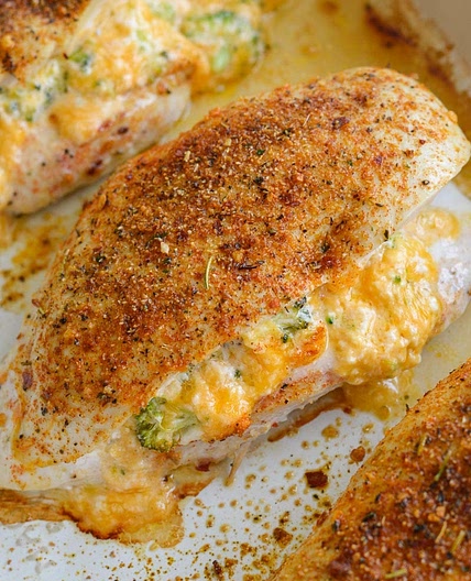 Broccoli and Cheese Stuffed Chicken Breasts