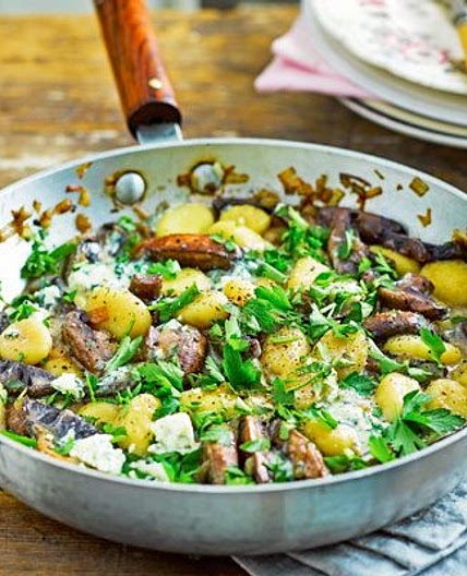 Mushroom and blue cheese gnocchi