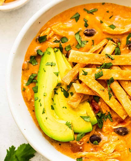 Cheesy Chicken Enchilada Soup