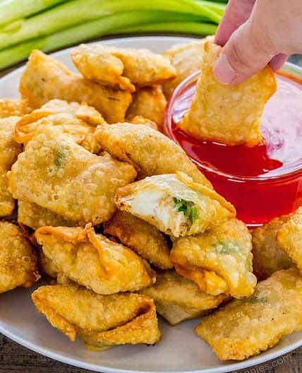 Crab Rangoon (Crab & Cream Cheese filled Wontons)