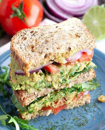Chickpea Avocado Sandwich